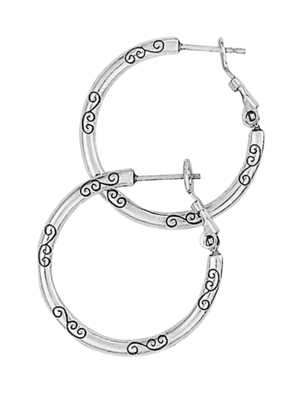 NWT! Brighton Silver Small Hoop Charm Earrings